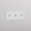 Grove Gniazdo USB-C 30 W x 3 w potrójnej ramce – Do malowania, Biały