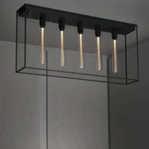 Lampa sufitowa Caged Cross 5.0 Marmur – Czarny