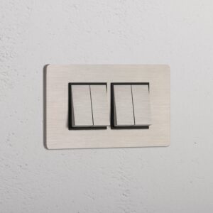 Grove 4-Module 4x Rocker Switch – Satynowy nikiel, Czarny