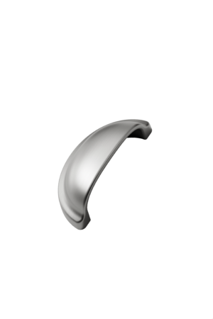 Uchwyt meblowy muszlowy Baron 64 Metalowy Srebrny