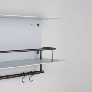 Półka z wieszakami Hanger Szara z em – Szary