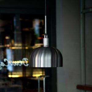 Lampa wisząca Forked L z osłoną ową Srebrną