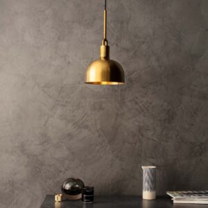Lampa wisząca Forked M z osłoną Mosiężną