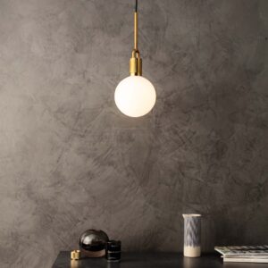 Lampa wisząca Forked M z Mlecznym Kloszem