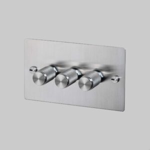 Ściemniacz LED Cross 3G 120W Standard Brytyjski – Srebrny (UK)