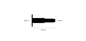 Stoper drzwiowy naścienny Cross – Czarny