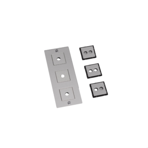 Ramka z wypełnieniem Pionowa Plate 3G Standard Europejski – Srebrny (EU)