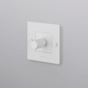 Ściemniacz z przełącznikiem chwilowym LED Cross 1G 250W Standard europejski – Biały (EU)