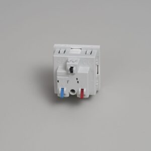 Gniazdo modułowe pojedyncze Typ E French Belgian 45mm Standard Europejski – Biały (EU)