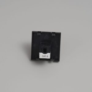 Gniazdo modułowe RJ45 CAT6 45mm Standard Europejski – Czarny (EU)