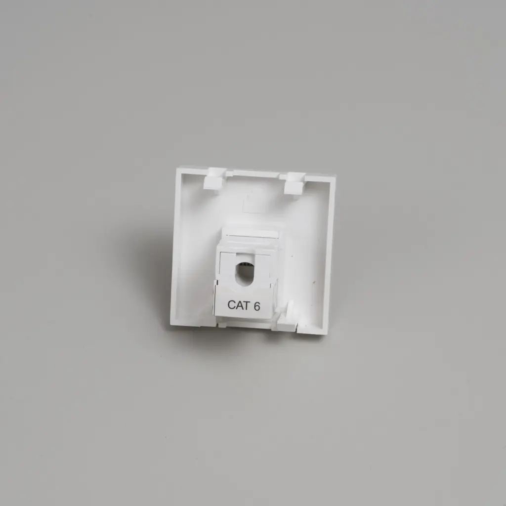 Gniazdo modułowe RJ45 CAT6 45mm Standard Europejski – Biały (EU)