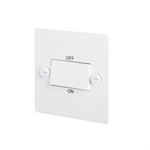 Włącznik izolacyjny wentylatora Isolator Standard Brytyjski – Biały (UK)