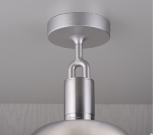 Lampa sufitowa Forked L z osłoną ową i Dymionym Kloszem