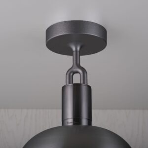 Lampa sufitowa Forked M z osłoną ową i Mlecznym Kloszem