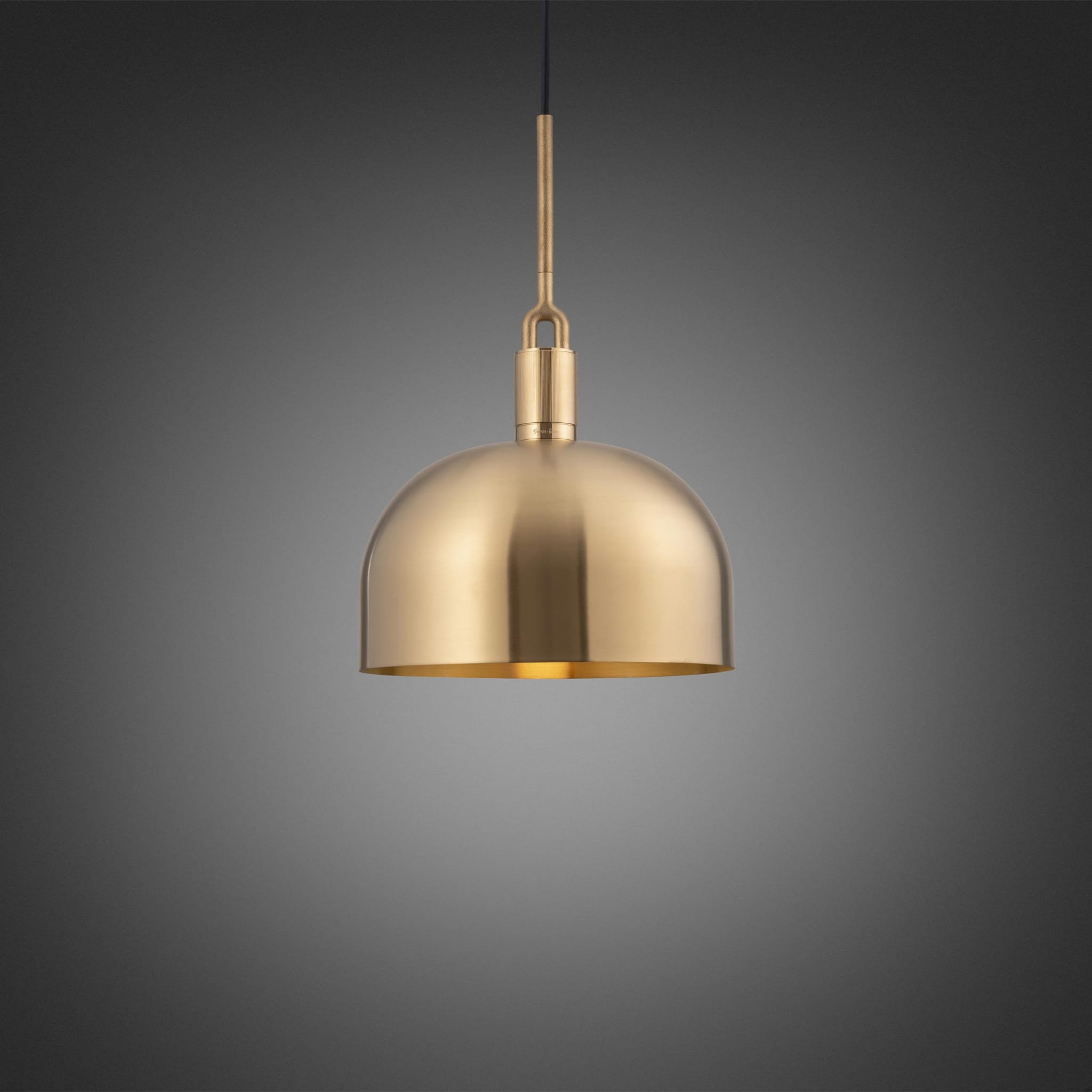 Lampa wisząca Forked L z osłoną Mosiężną