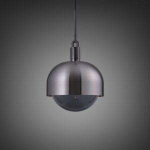 Lampa wisząca z kloszem Forked L z osłoną ową z Dymionym Kloszem