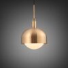 Lampa wisząca z kloszem Forked L z osłoną Mosiężną z Mlecznym Kloszem