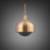 Lampa wisząca z kloszem Forked L z osłoną Mosiężną z Dymionym Kloszem