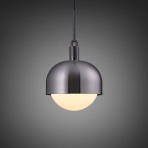 Lampa wisząca z kloszem Forked L z osłoną ową z Mlecznym Kloszem