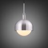 Lampa wisząca z kloszem Forked L z osłoną ową Srebrną z Mlecznym Kloszem