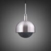 Lampa wisząca z kloszem Forked L z osłoną ową Srebrną z Dymionym Kloszem