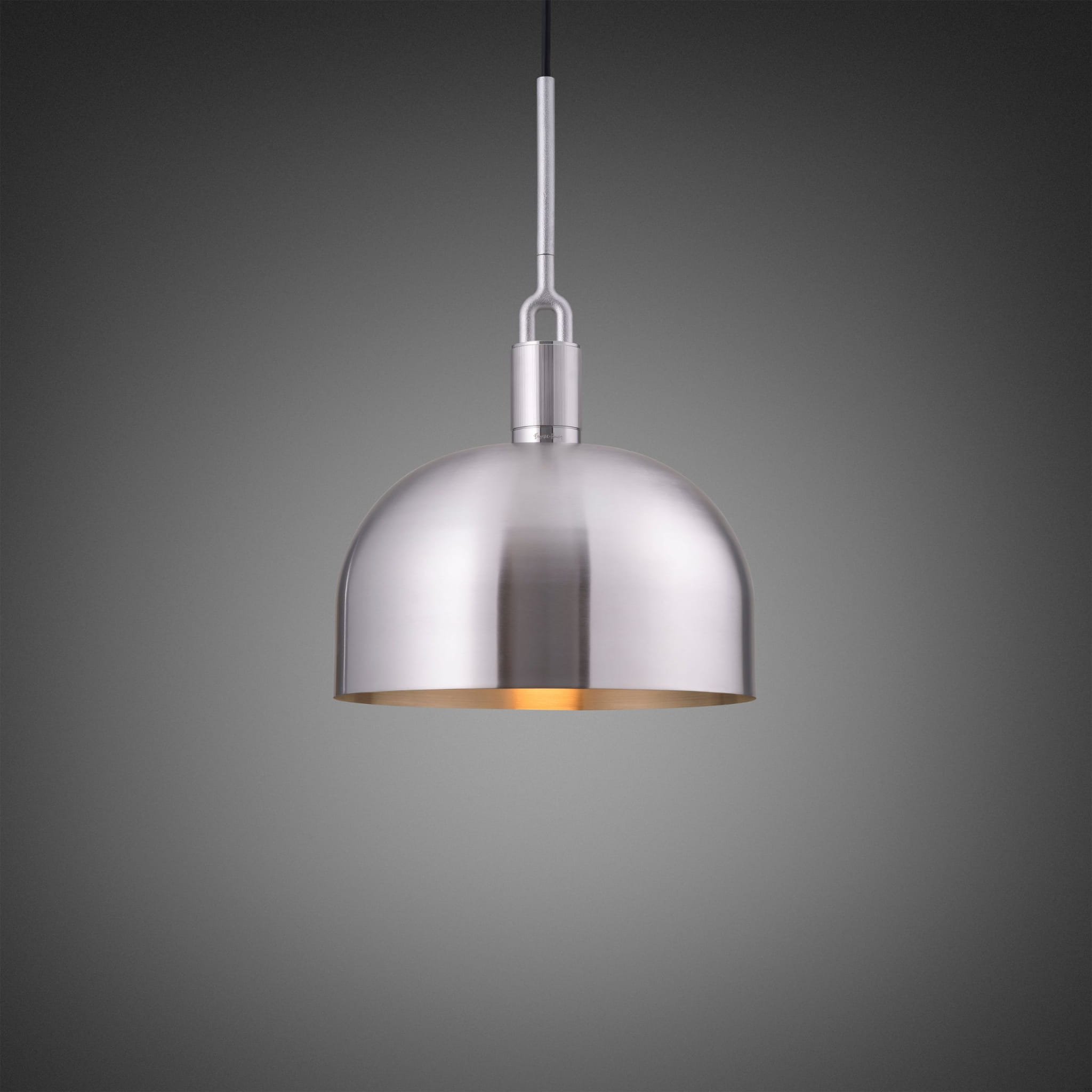 Lampa wisząca Forked L z osłoną ową Srebrną