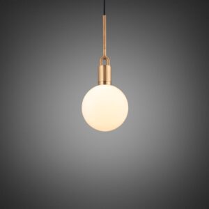 Lampa wisząca Forked M z Mlecznym Kloszem