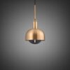 Lampa wisząca z kloszem Forked M z osłoną Mosiężną z Dymionym Kloszem