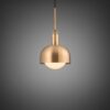 Lampa wisząca z kloszem Forked M z osłoną Mosiężną z Mlecznym Kloszem