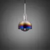 Lampa wisząca z kloszem Forked M z osłoną ową z Dymionym Kloszem
