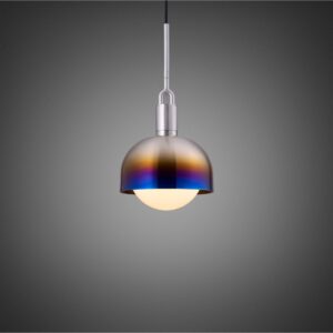 Lampa wisząca z kloszem Forked M z osłoną ową z Mlecznym Kloszem