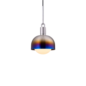 Lampa wisząca z kloszem Forked M z osłoną ową z Mlecznym Kloszem