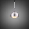 Lampa wisząca z kloszem Forked M z osłoną ową Srebrną z Mlecznym Kloszem