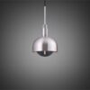 Lampa wisząca z kloszem Forked M z osłoną ową Srebrną z Dymionym Kloszem