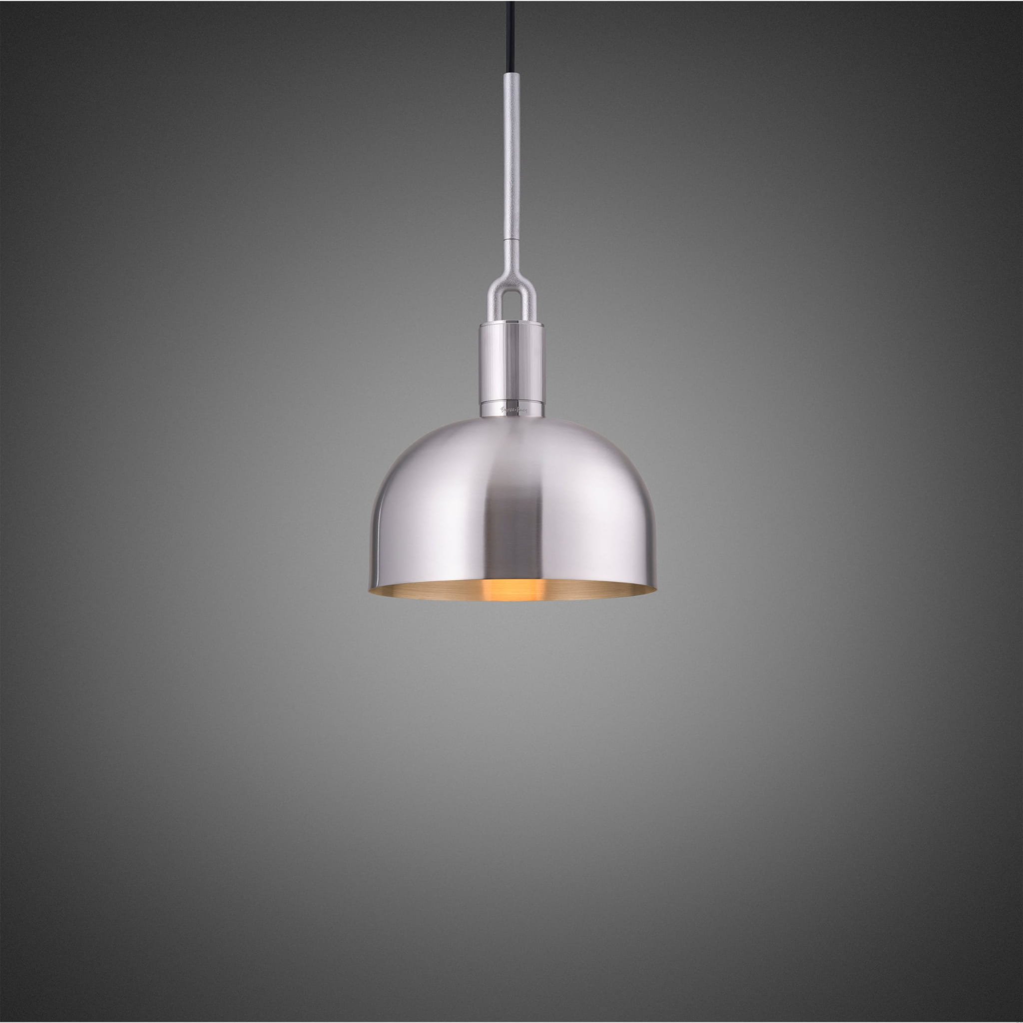 Lampa wisząca Forked M z osłoną ową Srebrną