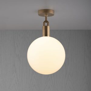 Lampa sufitowa z kloszem Forked L z Mlecznym Kloszem