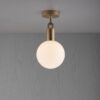 Lampa sufitowa z kloszem Forked M z Mlecznym Kloszem