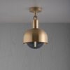 Lampa sufitowa Forked M z osłoną Mosiężną i Dymionym Kloszem