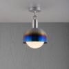 Lampa sufitowa Forked M z osłoną ową i Mlecznym Kloszem