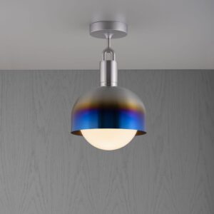 Lampa sufitowa Forked M z osłoną ową i Mlecznym Kloszem