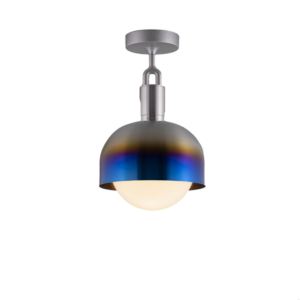 Lampa sufitowa Forked M z osłoną ową i Mlecznym Kloszem
