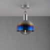 Lampa sufitowa Forked M z osłoną ową i Dymionym Kloszem