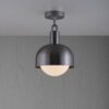 Lampa sufitowa Forked M z osłoną ową i Mlecznym Kloszem