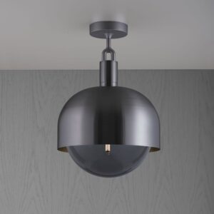 Lampa sufitowa Forked L z osłoną ową i Dymionym Kloszem