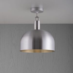 Lampa sufitowa Forked L z osłoną ową Srebrną