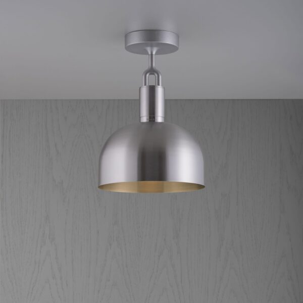 Lampa sufitowa Forked M z osłoną ową Srebrną