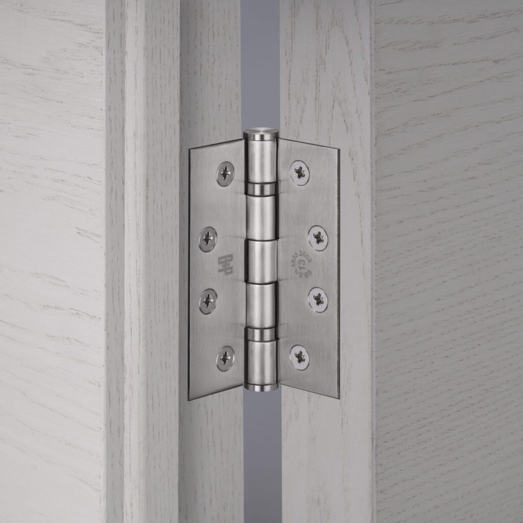 Zawiasy do drzwi Hinge 102 x 76 x 3 mm (zestaw 2 szt.) – Srebrny