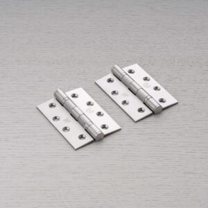 Zawiasy do drzwi Hinge 102 x 76 x 3 mm (zestaw 2 szt.) – Srebrny