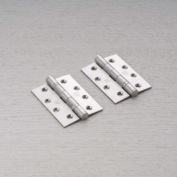 Zawiasy do drzwi Hinge 102 x 76 x 3 mm (zestaw 2 szt.) – Srebrny