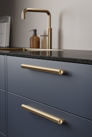 Uchwyt meblowy podłużny Lucente 224 Aluminiowy Złoty Matowy